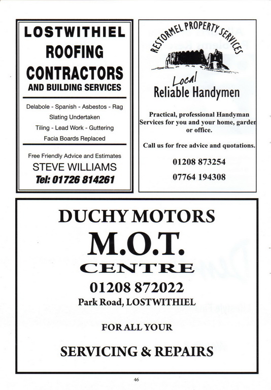 2013 Lostwithiel Carnival Programme Page 46